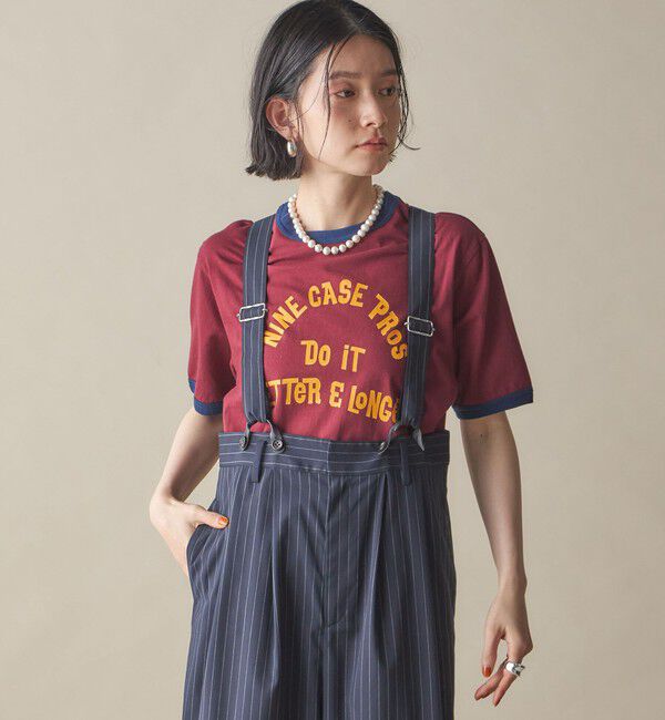 SHIPS for women「SHIPS NINE CASE:〈洗濯機可能〉プリント リンガー TEE」|Tシャツ・カットソー|