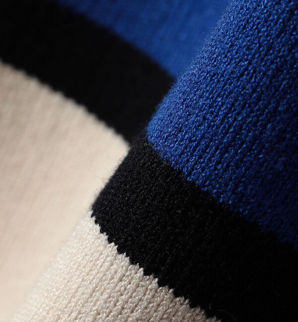 SHIPS any「SHIPS any:〈手洗い可能〉パネル ボーダー フーディー ニット プルオーバー」|パーカー|