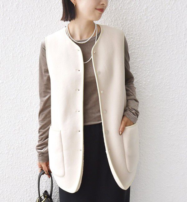 SHIPS for women「〈手洗い可能〉ボア フリース リバーシブル ベスト」|ベスト・ジレ|