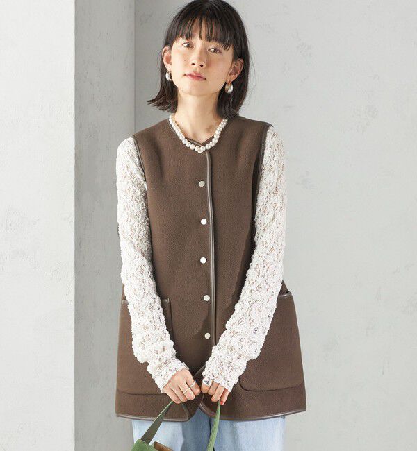 SHIPS for women「〈手洗い可能〉ボア フリース リバーシブル ベスト」|ベスト・ジレ|