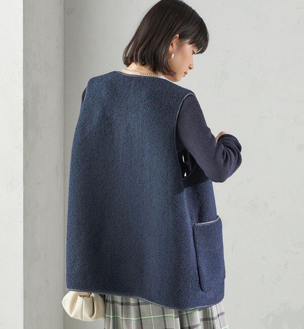 SHIPS for women「〈手洗い可能〉ボア フリース リバーシブル ベスト」|ベスト・ジレ|