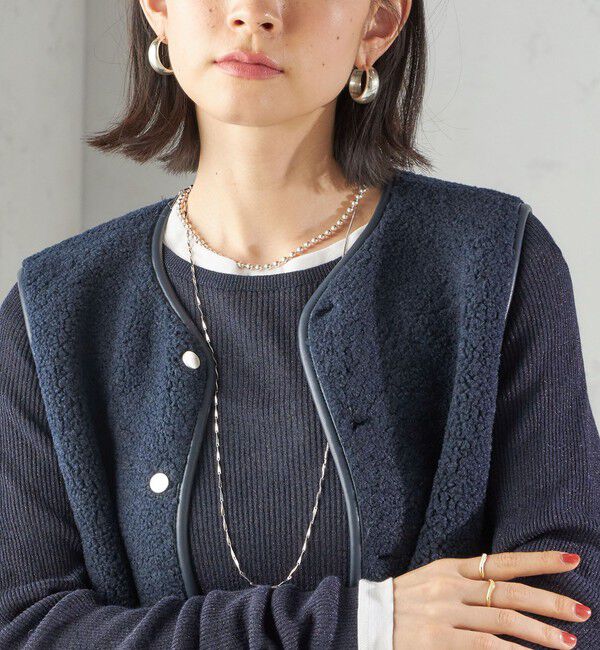 SHIPS for women「〈手洗い可能〉ボア フリース リバーシブル ベスト」|ベスト・ジレ|