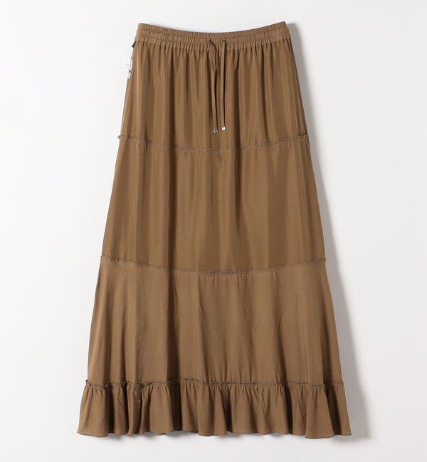 SHIPS any「SHIPS any:〈洗濯機可能〉ティアード ラッフル マキシ スカート」|スカート|