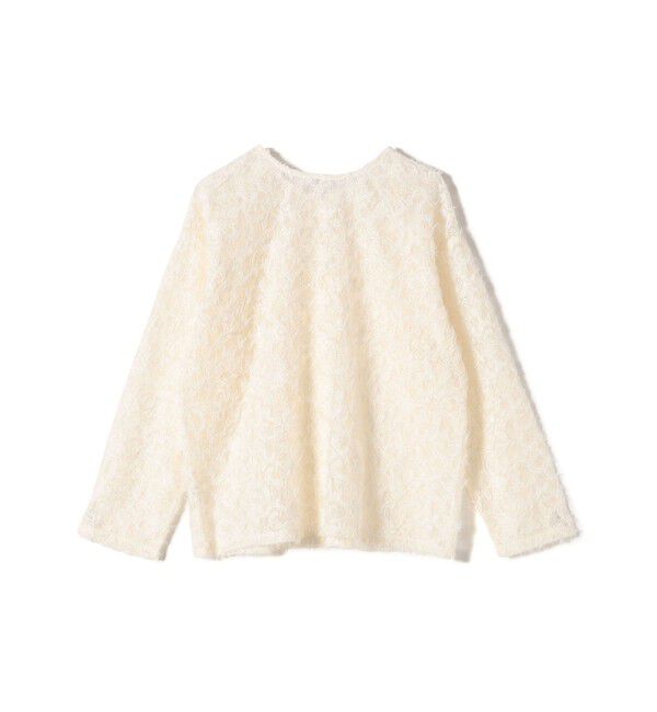 SHIPS for women「《追加予約》【WEB限定】〈手洗い可能〉チュール フェザー レース 羽織」|シャツ・ブラウス|