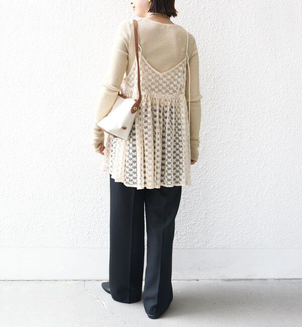 SHIPS for women「〈手洗い可能〉フラワー チュール 刺繍 チュニック ワンピース」|チュニック|