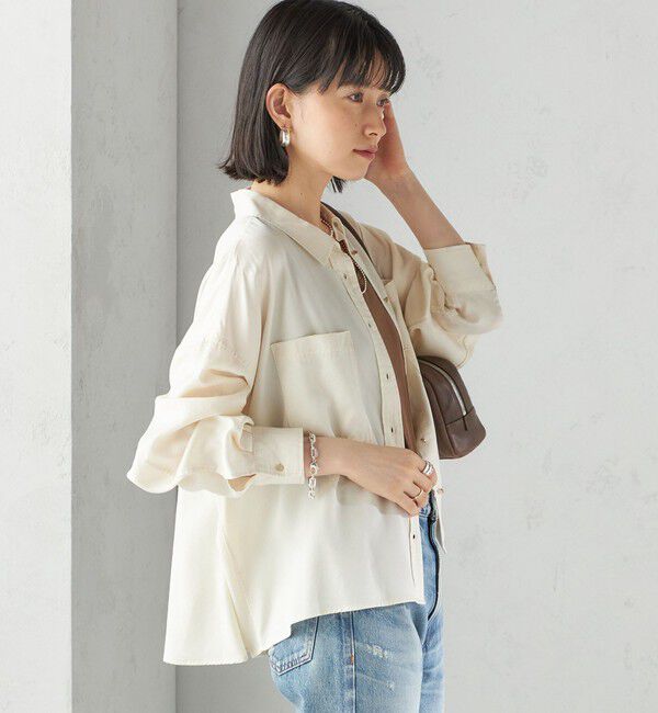 SHIPS for women「〈手洗い可能〉セルロース ツイル 羽織 シャツ」|シャツ・ブラウス|