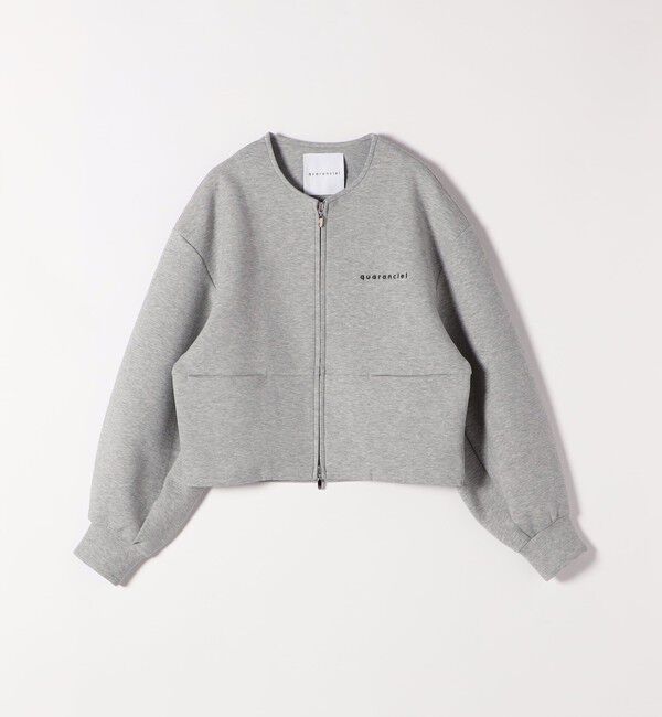 quaranciel「quaranciel:〈洗濯機可能〉ポンチ ロゴプリント スウェット ジップ ブルゾン カーディガン」|スウェット・ジャージ|