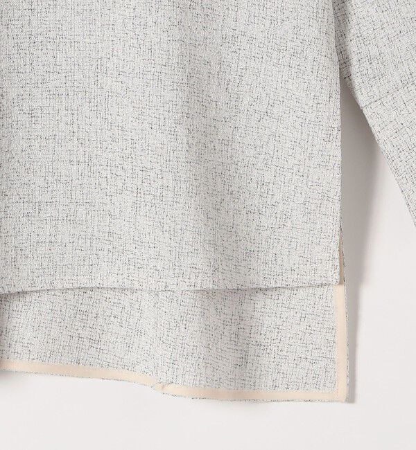 SHIPS any「SHIPS any:〈洗濯機可能〉ツイード ライク オーバー ブラウス［NAVY BLUE］」|シャツ・ブラウス|