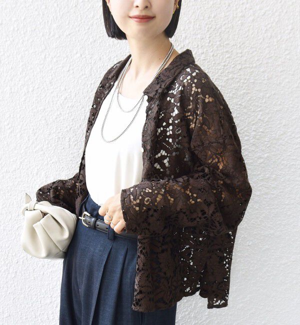 SHIPS for women「〈手洗い可能〉レース シャツ 羽織」|シャツ・ブラウス|