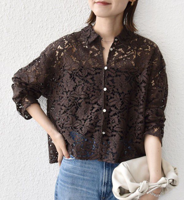 SHIPS for women「〈手洗い可能〉レース シャツ 羽織」|シャツ・ブラウス|