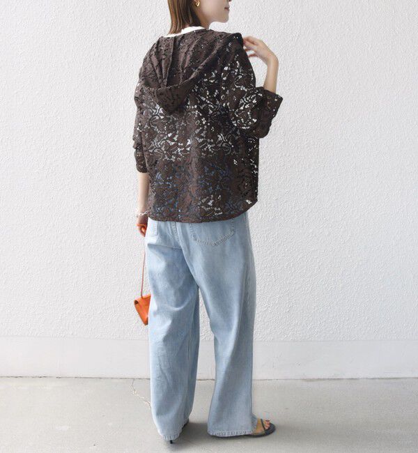 SHIPS for women「〈手洗い可能〉レース ジップアップ パーカ」|パーカー|