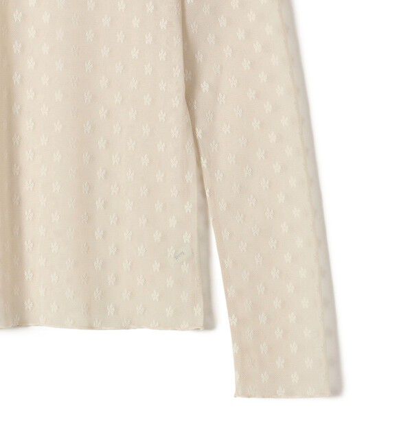 SHIPS for women「〈手洗い可能〉フラワー チュール ハイネック プルオーバー」|Tシャツ・カットソー|