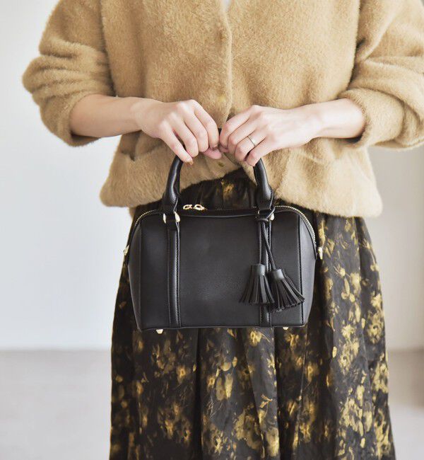 quaranciel「《一部追加予約》quaranciel: 2way タッセル チャーム ミニ ボストン バッグ」|ショルダー・メッセンジャー|