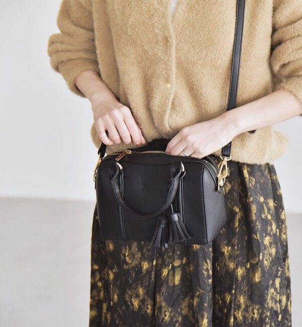 quaranciel「《一部追加予約》quaranciel: 2way タッセル チャーム ミニ ボストン バッグ」|ショルダー・メッセンジャー|