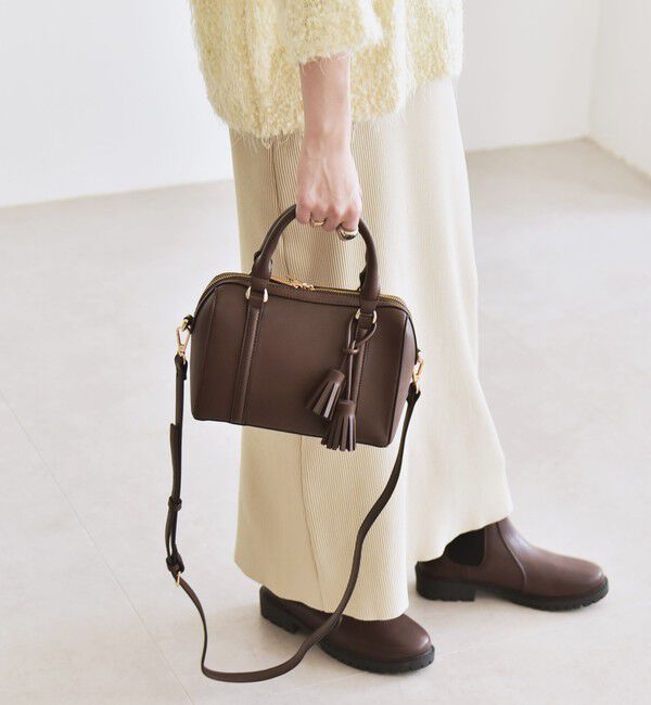 quaranciel「《一部追加予約》quaranciel: 2way タッセル チャーム ミニ ボストン バッグ」|ショルダー・メッセンジャー|