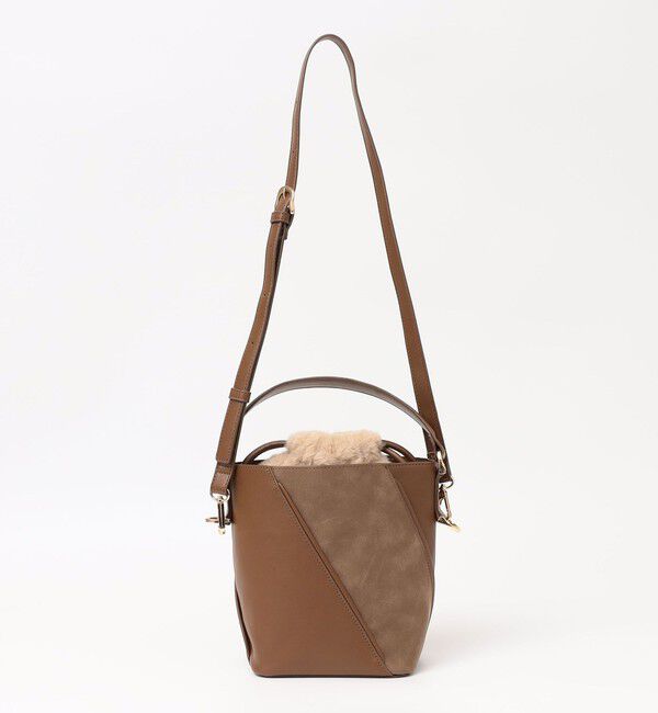 quaranciel「quaranciel: 2way コンビ バケツ ショルダーバッグ &times; フェイクファー 巾着」|ショルダー・メッセンジャー|
