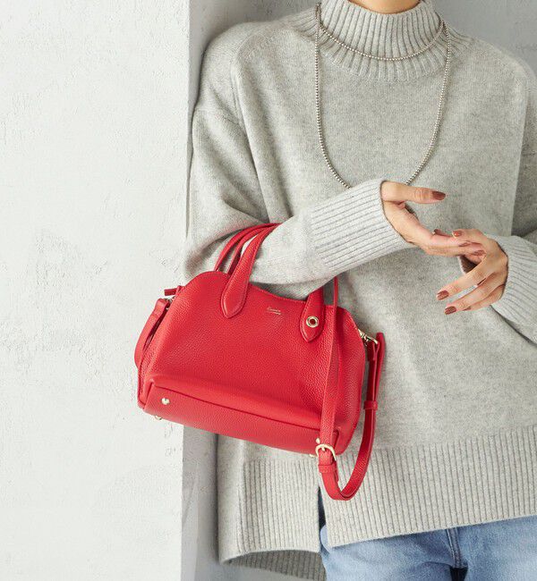 SHIPS for women「BEAURE: ミニ パーテーション ボストン」|ショルダー・メッセンジャー|レッド