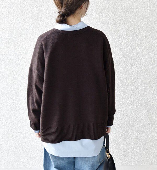 SHIPS any「SHIPS any:〈手洗い可能〉AQUA カシミヤ ミックス Vネック カーディガン」|カーディガン|