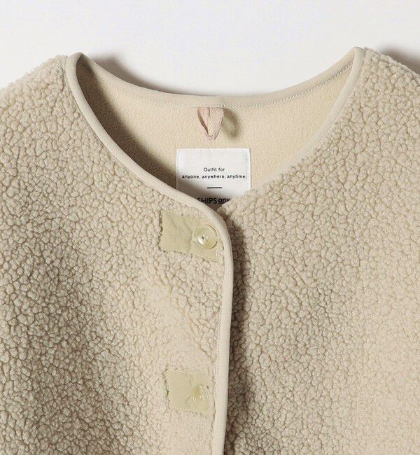 SHIPS any「SHIPS any:〈洗濯機可能〉ボア フリース 2WAY フーディー ブルゾン」|ブルゾン・スタジャン|