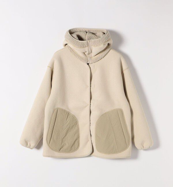 SHIPS any「SHIPS any:〈洗濯機可能〉ボア フリース 2WAY フーディー ブルゾン」|ブルゾン・スタジャン|