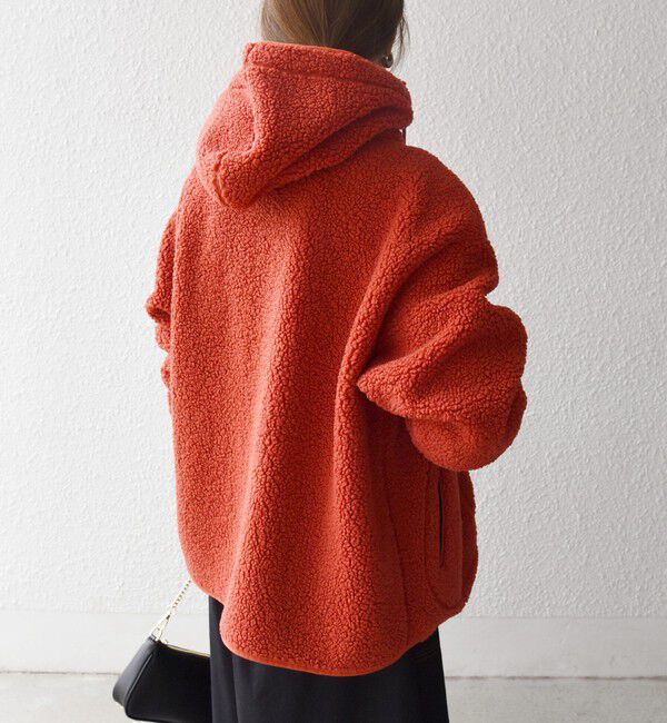 SHIPS any「SHIPS any:〈洗濯機可能〉ボア フリース 2WAY フーディー ブルゾン」|ブルゾン・スタジャン|