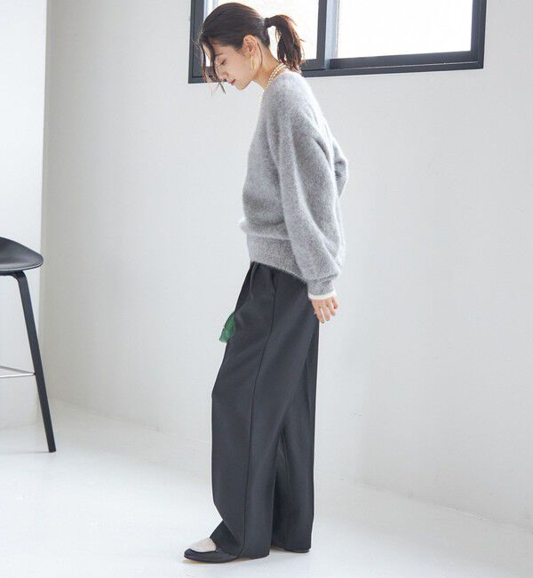 SHIPS for women「杢 フォックス カシミヤ クルーネック ニット プルオーバー」|ニット・セーター|