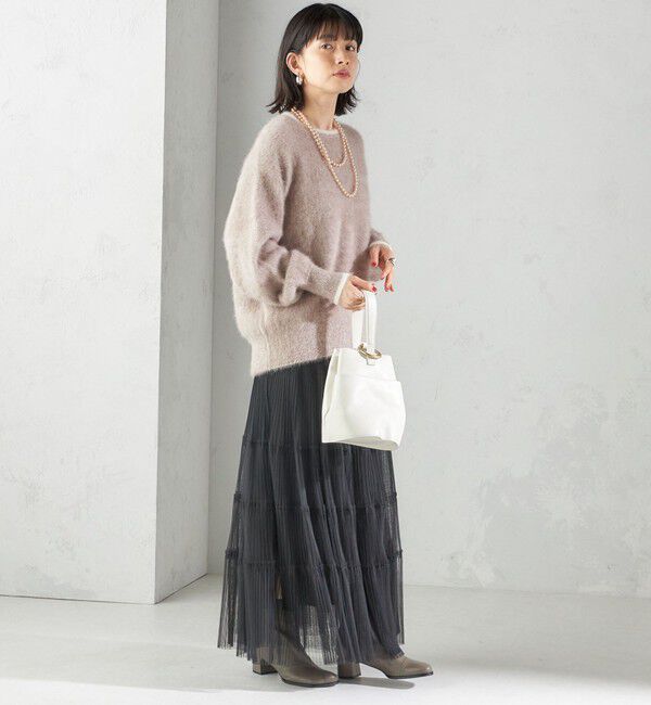 SHIPS for women「杢 フォックス カシミヤ クルーネック ニット プルオーバー」|ニット・セーター|