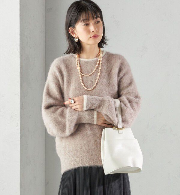 SHIPS for women「杢 フォックス カシミヤ クルーネック ニット プルオーバー」|ニット・セーター|