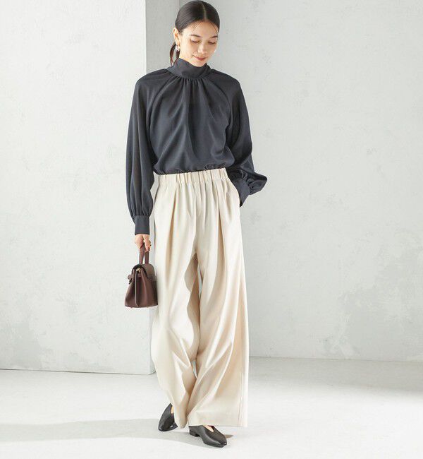 SHIPS for women「〈洗濯機可能〉ストレッチ ツイル イージー タック パンツ」|その他|