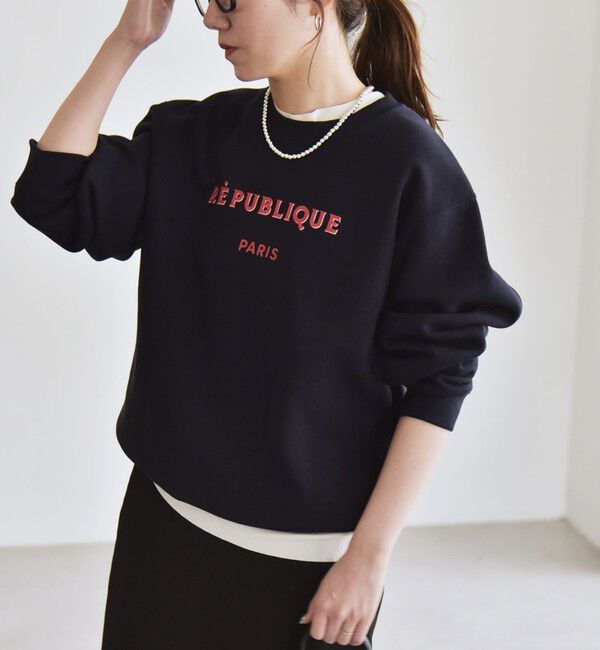 quaranciel「《一部追加予約》ANGE IN DISGUISE:〈手洗い可能〉デザイン ロゴ プリント スウェット」|スウェット・ジャージ|