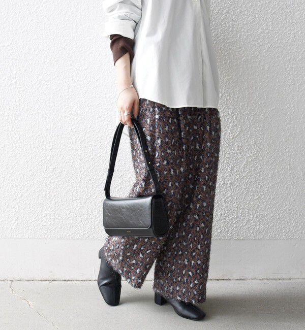 SHIPS any「SHIPS any:〈手洗い可能〉レオパード ジャカード ワイド イージー パンツ」|その他|