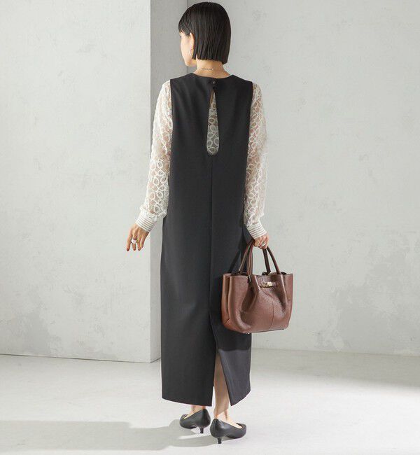 SHIPS for women「〈吸水速乾 / 手洗い可能〉アジャスト ボタン ジャンパー スカート」|ワンピース|