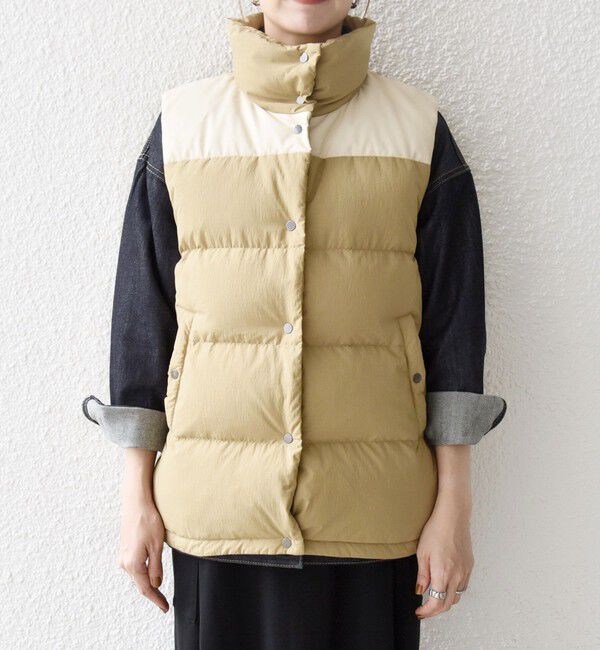 SHIPS any「SHIPS any: ナイロン スタンドカラー ダウン ベスト」|ダウンベスト・ベスト|