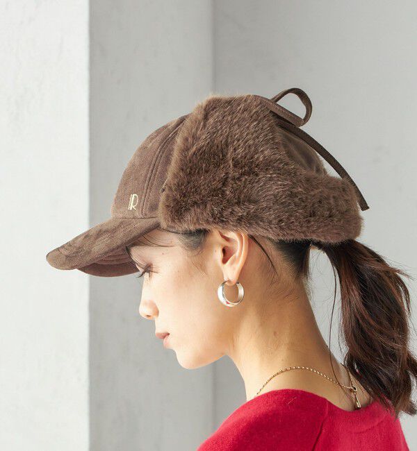 SHIPS for women「Revis.: ポリエステル スエード フライト キャップ」|キャップ・キャスケット|