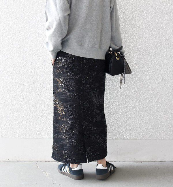 SHIPS any「SHIPS any: スパンコール ジャカード Iライン イージー スカート」|スカート|