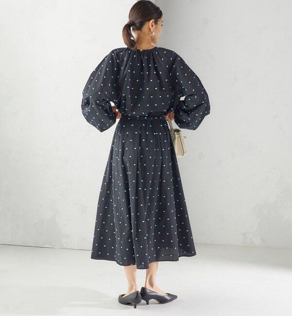 SHIPS for women「〈手洗い可能〉ポンポン ジャカード タック フレア スカート」|スカート|