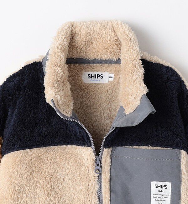 SHIPS Colors 「SHIPS Colors:90～140cm /〈洗濯機可能〉ボアジップ ジャケット◇」|ブルゾン・スタジャン|