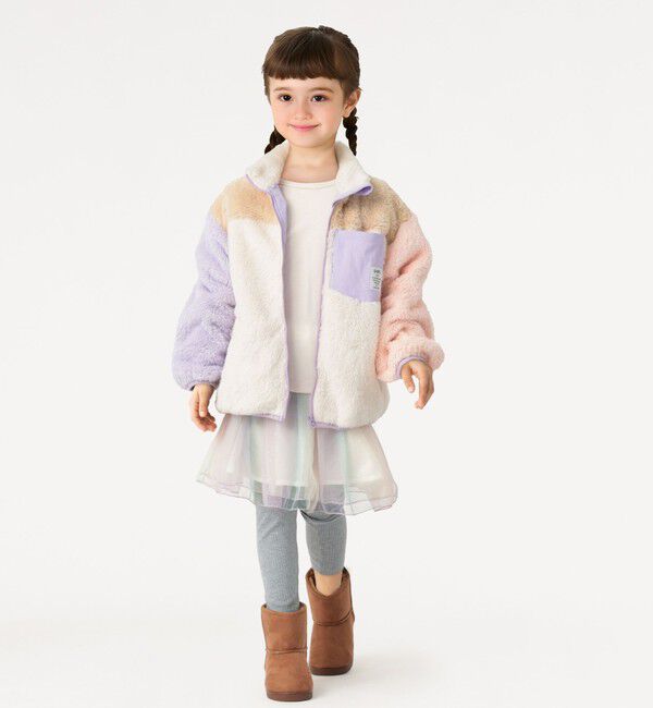 SHIPS Colors 「SHIPS Colors:90～140cm /〈洗濯機可能〉ボアジップ ジャケット◇」|ブルゾン・スタジャン|