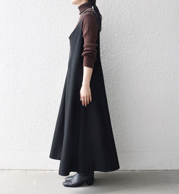 SHIPS any「SHIPS any: ヘリンボーン パイピング フレア ジャンパースカート」|ワンピース|