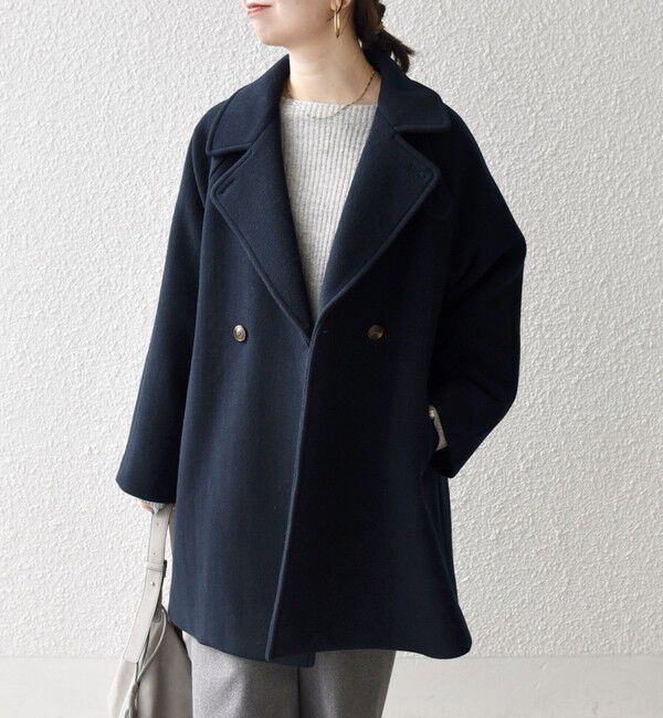 SHIPS any「【WEB限定】SHIPS any: PURE WOOL スタンド & テーラード ハーフ コート」|その他|