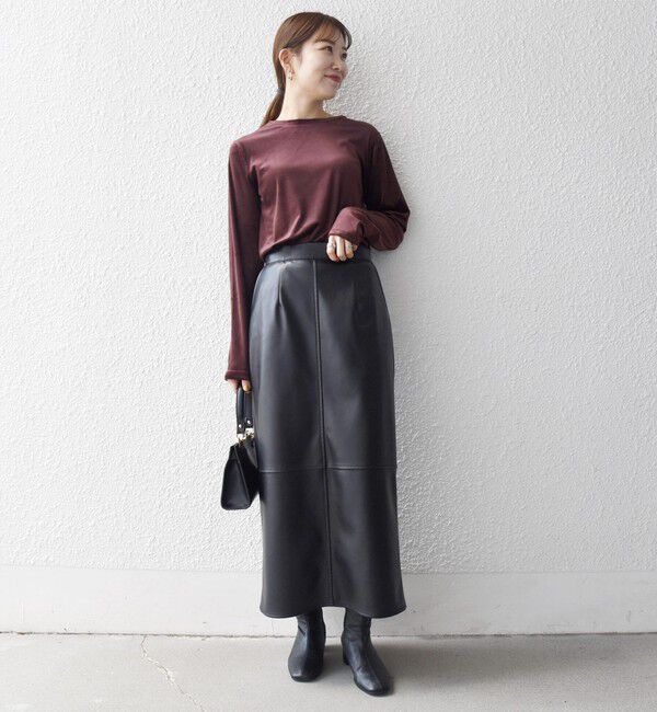 SHIPS any「SHIPS any:〈洗濯機可能〉ポリエステル ベロア 2way ヘンリーネック プルオーバー」|Tシャツ・カットソー|