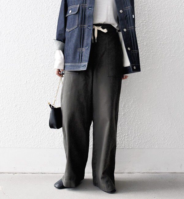 SHIPS any「SHIPS any:〈洗濯機可能〉ドロスト イージー ワイド ストレート ベイカー パンツ」|その他|