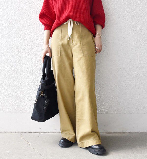 SHIPS any「SHIPS any:〈洗濯機可能〉ドロスト イージー ワイド ストレート ベイカー パンツ」|その他|