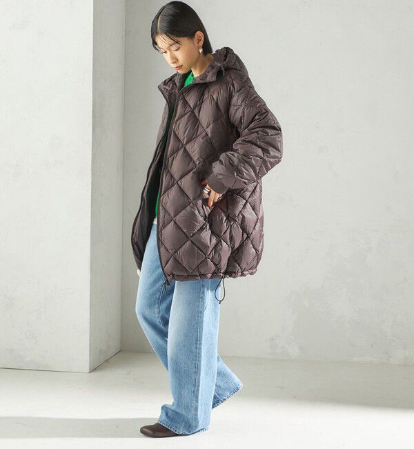 SHIPS for women「【SHIPS別注】Wai+ &times; TAION:〈手洗い可能〉ミディ ダウン コート」|ダウン|