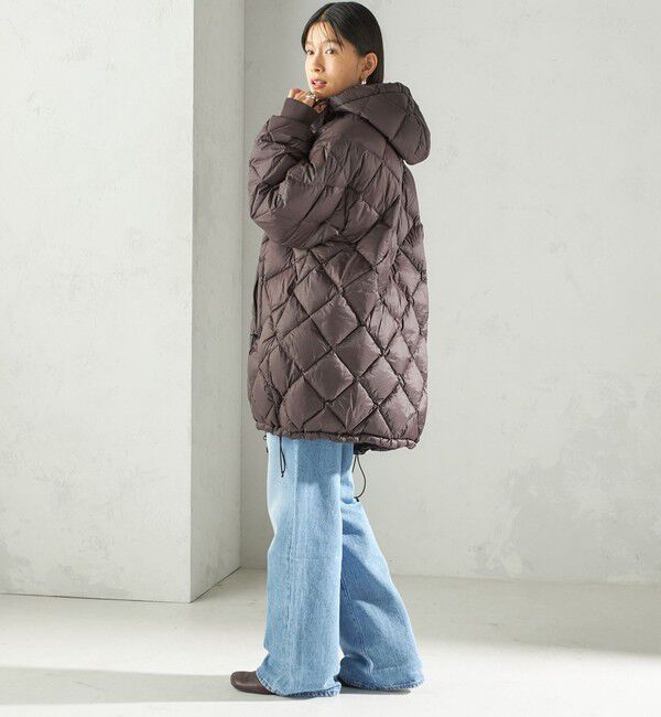 SHIPS for women「【SHIPS別注】Wai+ &times; TAION:〈手洗い可能〉ミディ ダウン コート」|ダウン|