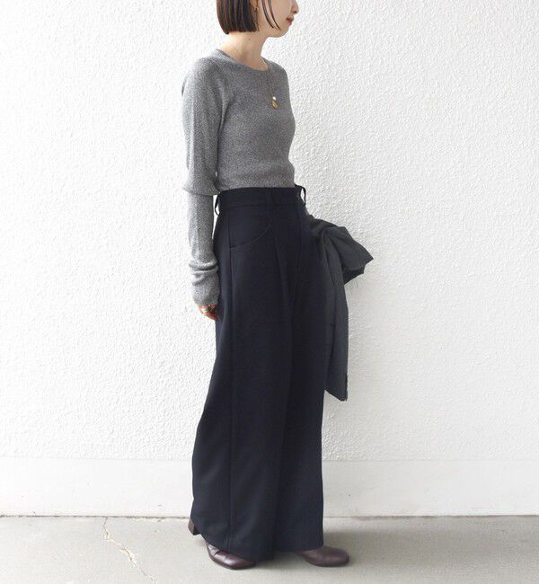 SHIPS for women「〈洗濯機可能〉ウールライク ポケット デザイン ワイド パンツ」|その他|