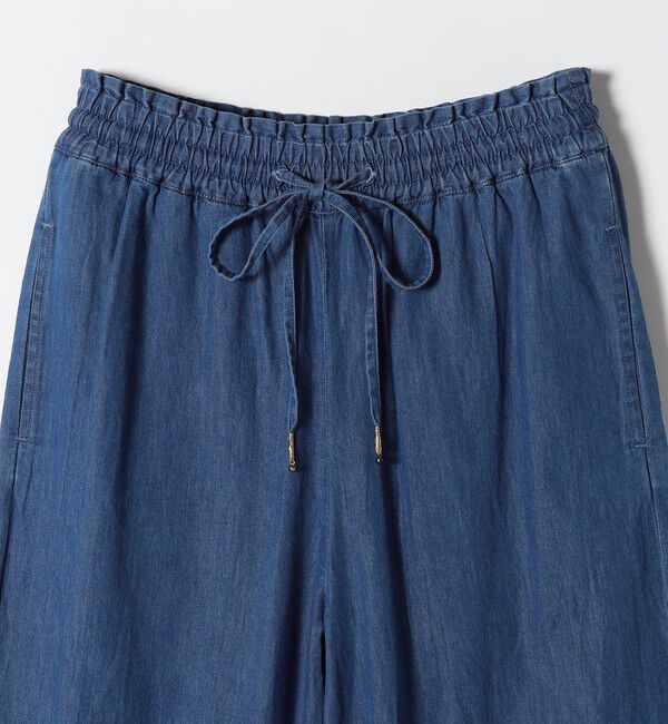 SHIPS any「bon_meur:〈洗濯機可能〉エンブロイダリー ギャザー フレア デニム イージー パンツ」|デニム|