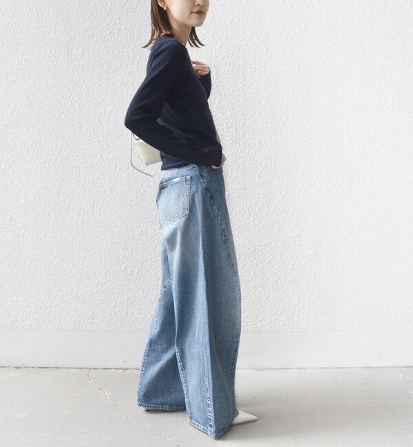 SHIPS for women「〈洗濯機可能〉ラメ クルーネック 長袖 ニット」|ニット・セーター|