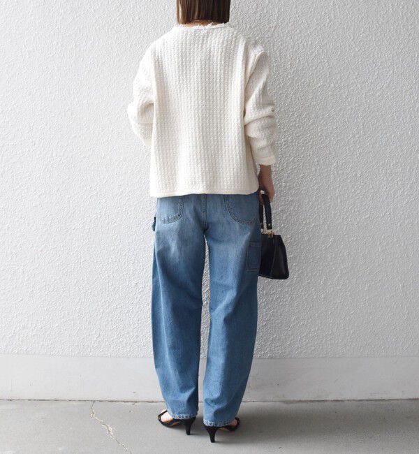 SHIPS any「SHIPS any:〈手洗い可能〉ツイード ライク フリンジ ニット ジャケット カーディガン」|カーディガン|