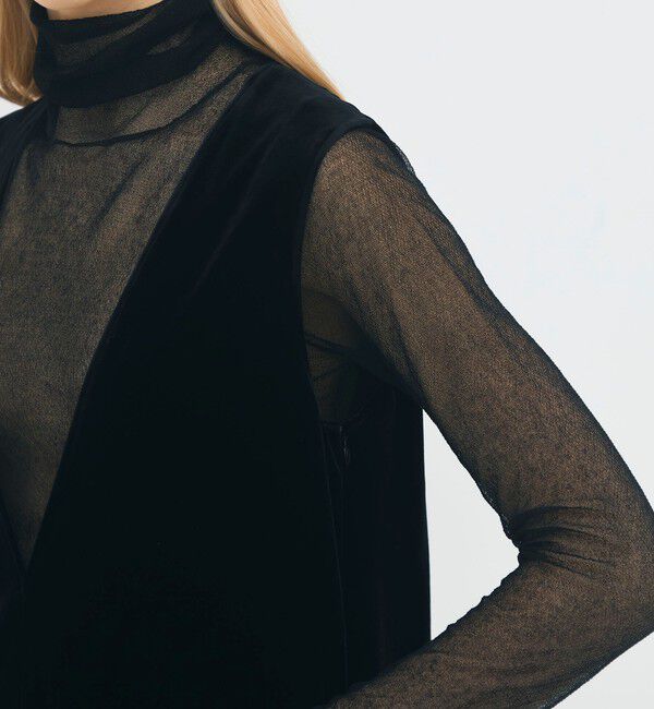 CABaN「ソフトベロア Vネックロングワンピース」|ワンピース|